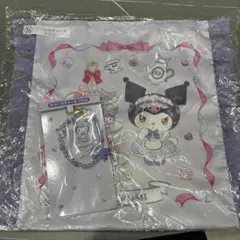 マイメロクロミ　当たりくじ⑨ビーズチャーム15フリル付きトート クロミ