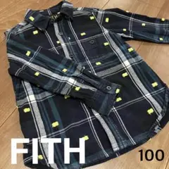 【美品】FITH チェック柄 長袖シャツ 100
