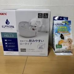 GEX ピュアクリスタル HELLO 犬用 給水器 本体のサムネイル