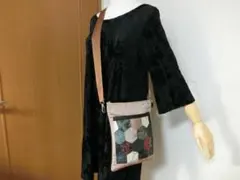 大島紬リメイク　ポシェット　サコッシュ　ハンドメイド　いつうさ【30v】