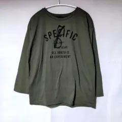 ❨STRANGE HEAVEN❩ 　ロゴTシャツ　 カーキ　 長袖　3L