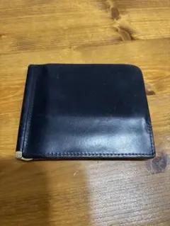 GANZO マネークリップ 紺　【最終価格】 THIN BRIDLE(シンブライドル) コンパクトマネークリップ