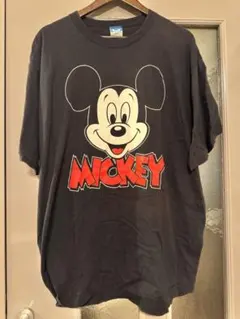 ヴィンテージ ミッキー レア フェード ブラック L OLDDisney - メルカリ