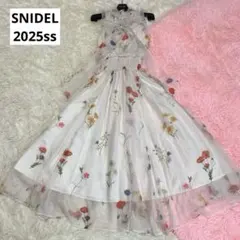 25SS✨SNIDEL バッグリボンシフォンワンピース フラワー 2way - メルカリ