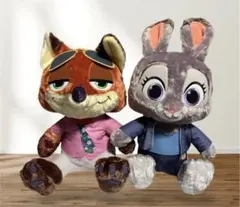 ディズニー ズートピア 2 ニック ジュディ ぬいぐるみ スーパーラージ