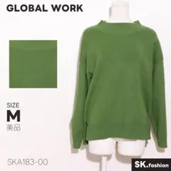 美品 GLOBAL WORK トップス ニット　長袖　スリット　バックロング