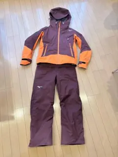 ミズノ デモスキーウェア　2023-2024モデル　　上下セット 紫オレンジ