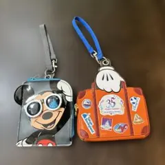 ミッキーマウス サングラス付き&35周年記念　パスケース