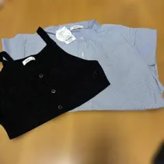 earth 透かし編みニットビスチェ&シャツセット☆