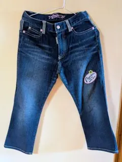 ​エンジェルブルー デニムパンツジーンズ L（160）サイズ　Y2K 平成レトロ