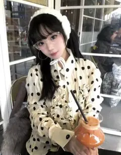 一点のみ即発送◎ 水玉シャツ 変形 モード系 シャツ ブラウス