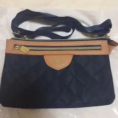 キンロックアンダーソン　ネイビー キルティング サコッシュ