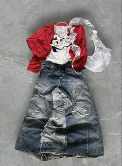 ＊リーバイス501/リメイクデニムダメージスカート＊