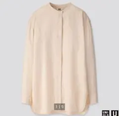 UNIQLO Uユニクロユー　ドレープツイルスタンドカラーシャツ