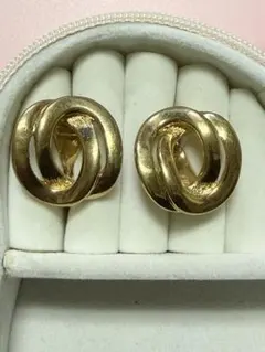 MONET　モネ　イヤリング　オーバル　丸い　ゴールド　ヴィンテージ　大ぶり
