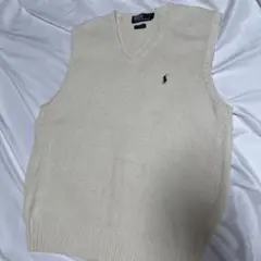 90's Polo Ralph Lauren コットンベスト　L ナチュラル