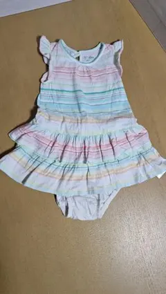 baby gap ストライプ フリル付きワンピースセット 90cm