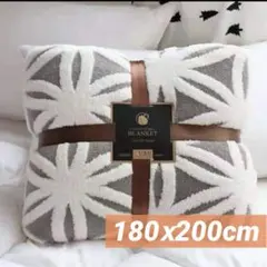 180ⅹ200cm 北欧 掛け毛布 抗菌 防臭 グレー　毛布 モコモコ ふわふわ