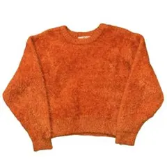 SLY オレンジ クルーネックセーター スライ ニット