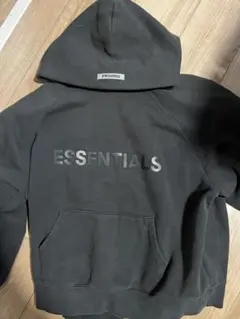 ESSENTIALS ブラック パーカー S