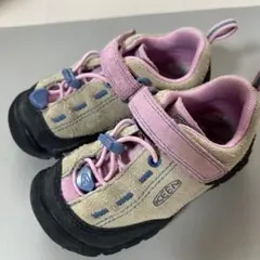 KEEN キッズスニーカー グレー/ピンク jasper 15cm