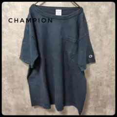 90s　USA製　チャンピオン　Tシャツ　ヘビーウェイト 　ネイビー　L