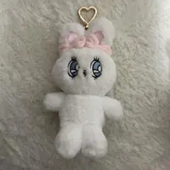エスターバニー ぬいぐるみ ハートキーチェーンマスコット　クリームバニー