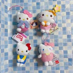 ハローキティ 浴衣 きんちゃく ぬいぐるみ・マスコット 4体セット