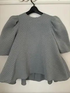 bluelea ブルレア ジャガードブラウス グレー - メルカリ