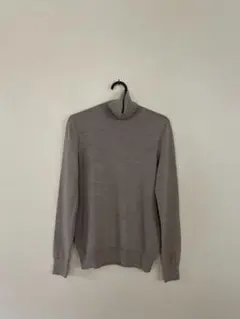 エクストラファインメリノタートルネックセーター　L