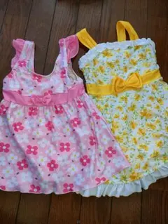 花柄ワンピース水着　110　120　2点セット