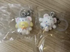 サンリオ　ふわふわスノー　めじるしアクセサリー　ポムポムプリン・シナモロール