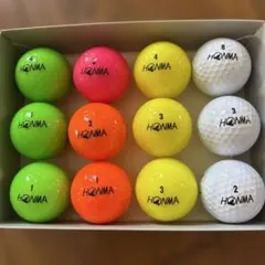 【即日発送】HONMA D1 ゴルフボール 12個 マルチカラー　ロストボール