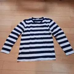 ユニクロ　メンズM　ネイビーxホワイト　ボーダー長袖