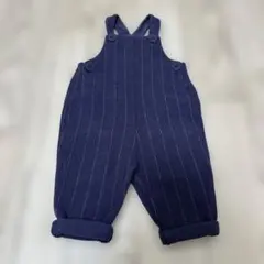 ネイビー ストライプ ロンパース 62/3M