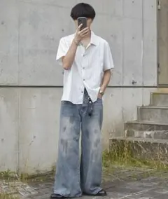 SILVER BUTTON REGULAR COLLAR SHIRTのサムネイル