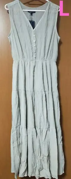 再度☆お値下げ☆新品タグ付き☆しまむら☆ティアード　ロングワンピース　L