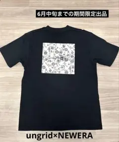 Ungrid × NEW ERA コラボTシャツ ブラック 花柄 バックプリントのサムネイル