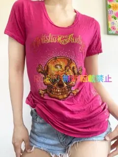 激レア　ED HARDYアーティスト　ハート目スカル　ドクロ　チビT ミニワンピ