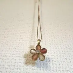 花型ネックレス ピンク ホワイト 約40センチ
