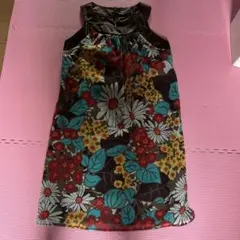 VICKY ビッキーノースリ花柄チュニックワンピースサイズ2M