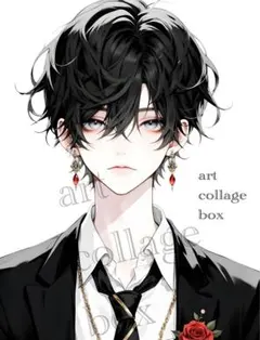 26112 おすそ分けファイル　人物ステッカー　男の子　コラージュ素材