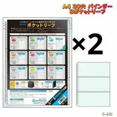 コレクト ポケットリフィル10枚入り×2セット 3ポケット シール帳　S-430