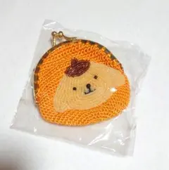 希少！ ポムポムプリン　がま口 財布 タグ付き！ ニットパース ビーズ　レトロ
