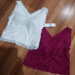 GU ブラフィール　レーシータンクトップ　2枚