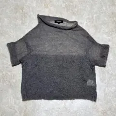 コテラック 半袖ニット 2 グレー系 モヘヤ ウール