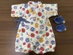 petit main 甚平 ロンパース ヨーヨー 恐竜 70cm