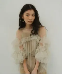 ANDRESD チュールトップス　レイヤードトップス