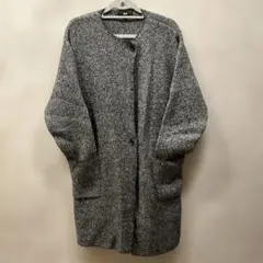 ユニクロ　グレー系 長袖カーディガン ポケット付き