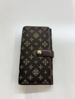 【定番】russet ラシット 長財布 モノグラム ブラウン ナイロン×レザー